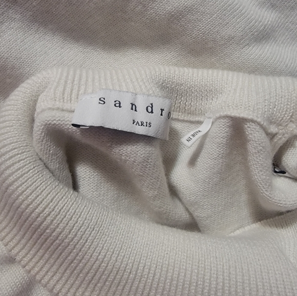 Sandro Paris Off-White pullover sweater Size XS (oversized) - Picture 4 of 5